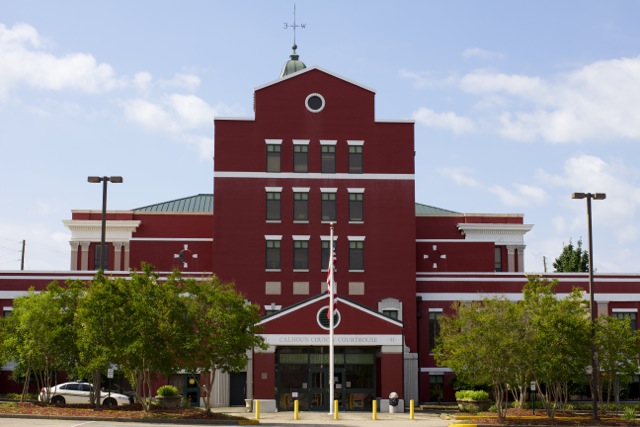 An Alabama county courthouse where adoption petitions are heard in probate court
